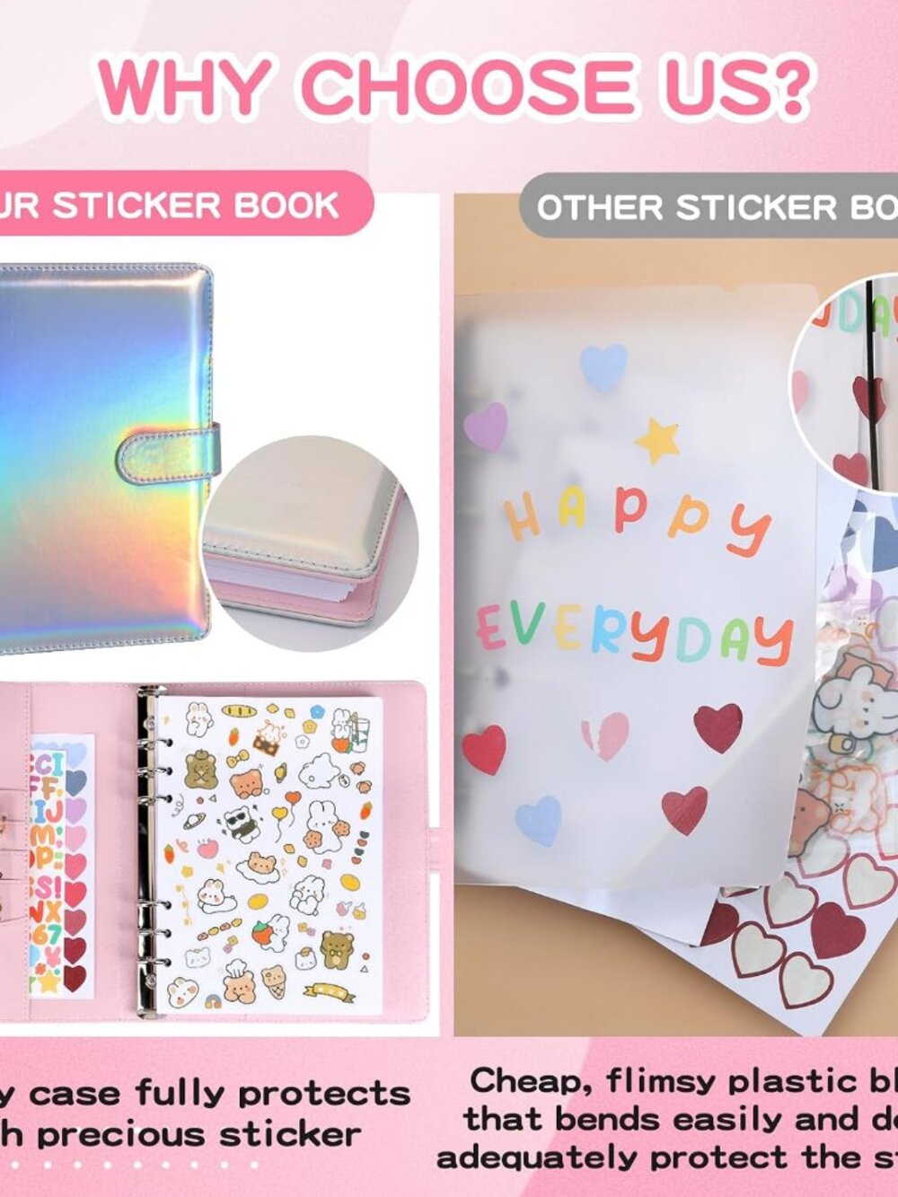 Reusable Sticker Book,Sticker Collecting Book,A5 Sticker Collecting Album - Picture 5 of 7